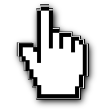 Grafik Mauszeiger als Hand mit zeigendem Finger