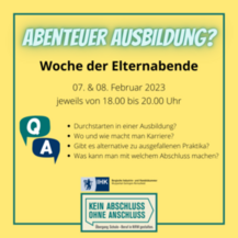 Abenteuer Ausbildung? Woche der Elternabende