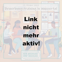 13.10.2023: Bewerbungstraining in Wuppertal