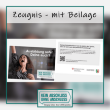 Zeugnis - mit Beilage